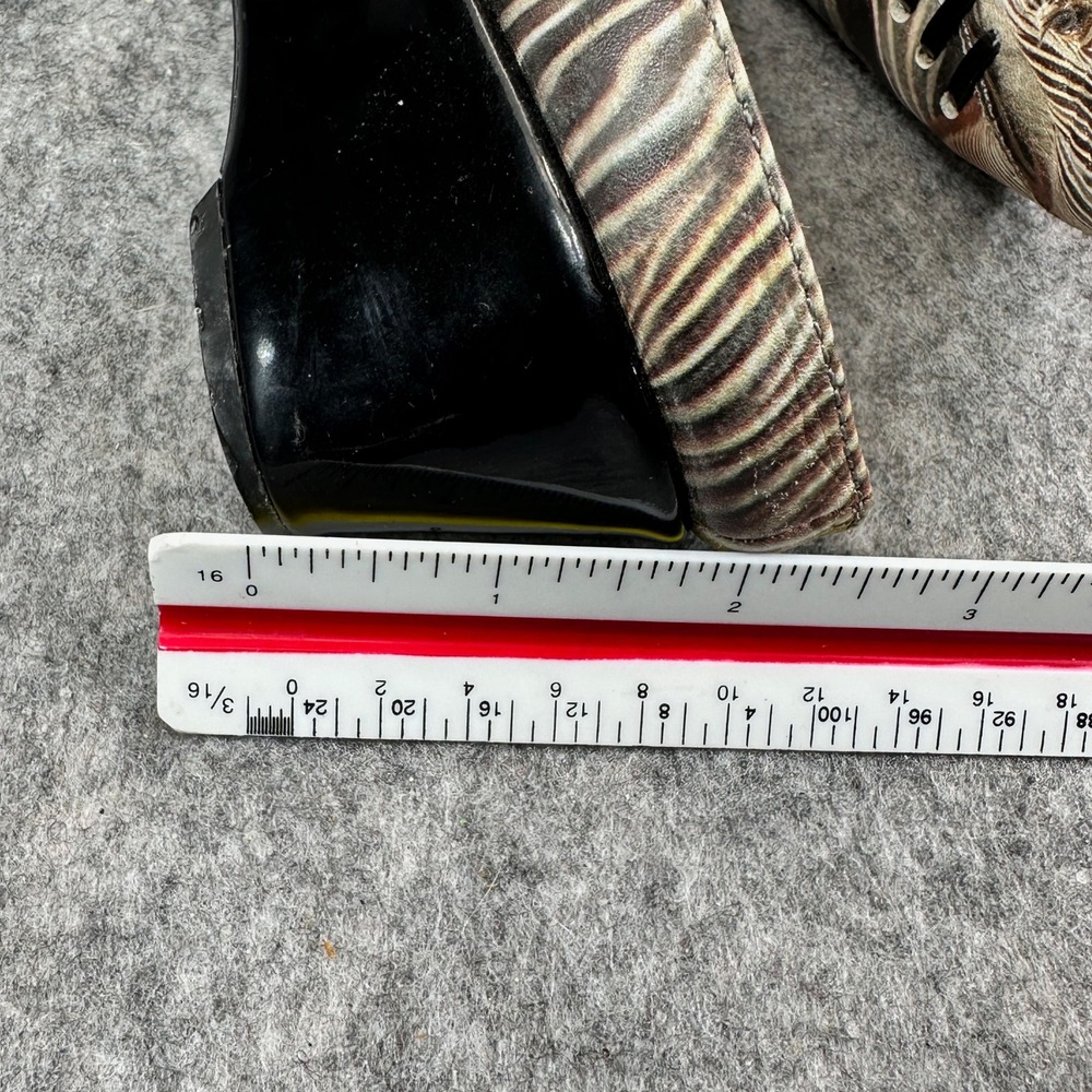 Vintage Y2K Zebra Print Clogs Womens Size 7 Slip On Platform Mules - Picture 11 of 13